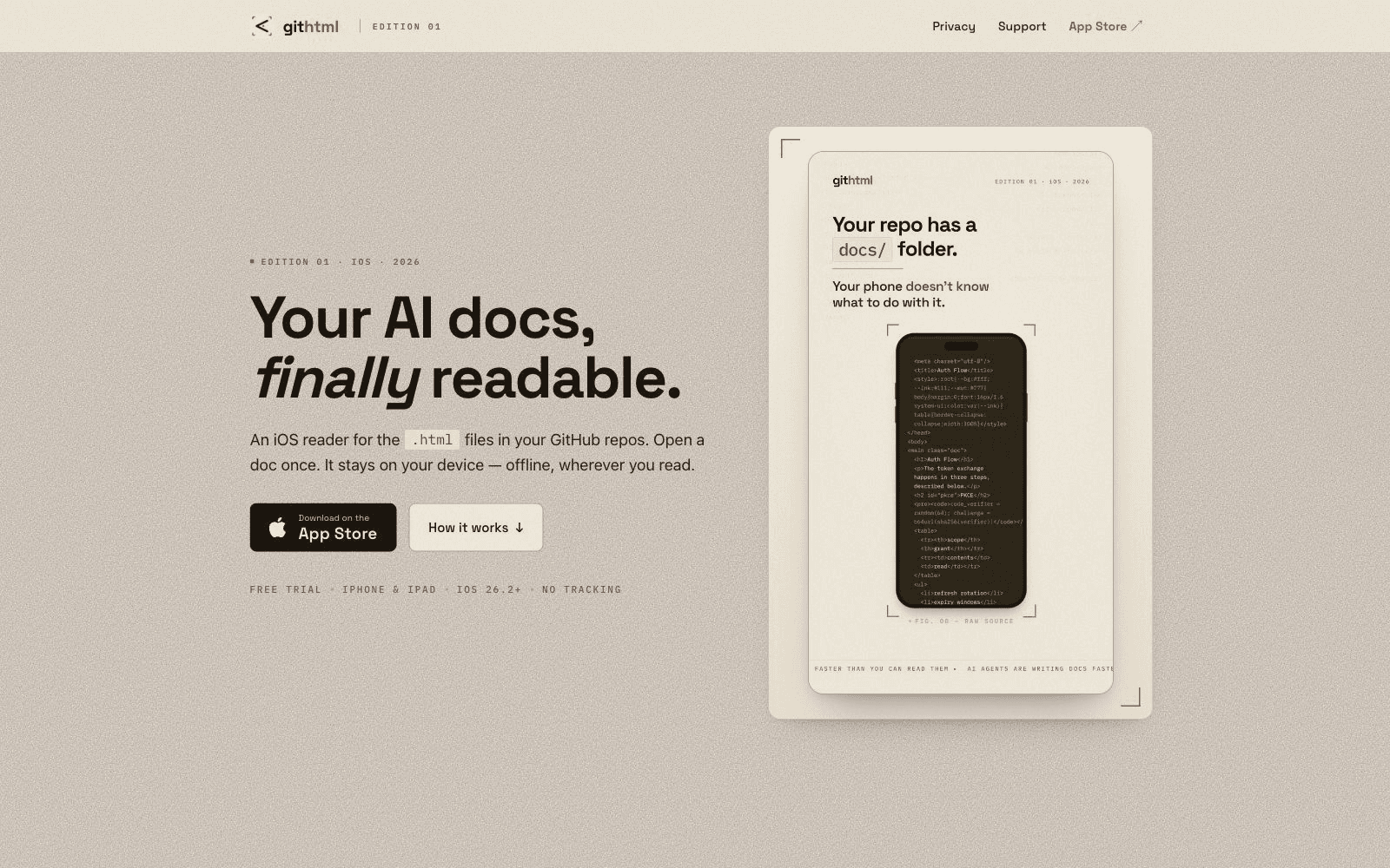 gitHtml screenshot